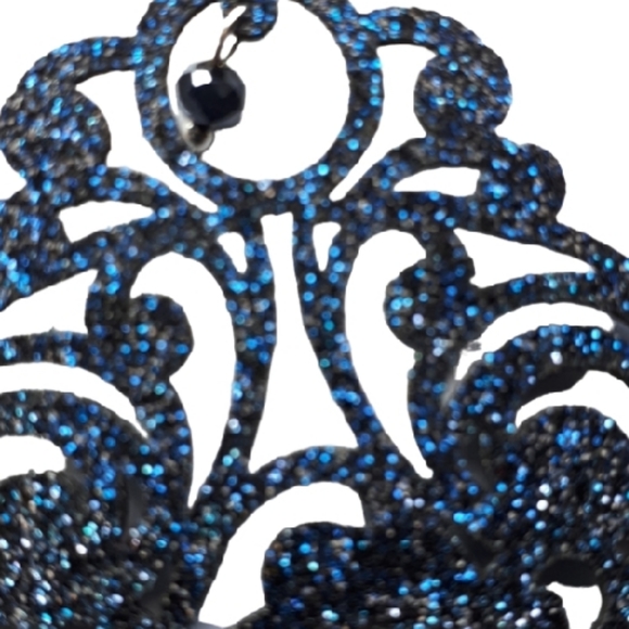 Blue shimmer earrings - Picture 2 of 4